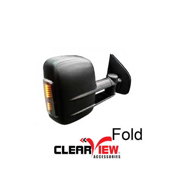 Clearview CV-TL-200S-FIEB Towing Mirrors [Powerfold; Indicators; Electric; Black]