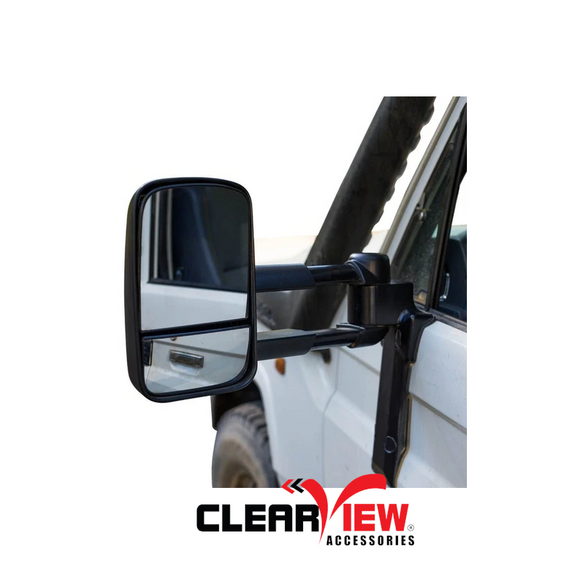 Clearview CV-TL-70S-MB Towing Mirrors [Manual; Black]
