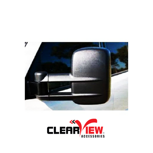 Clearview CV-TL-80S-EB Towing Mirrors for Toyota Landcruiser 80 Series [Electric; Black]