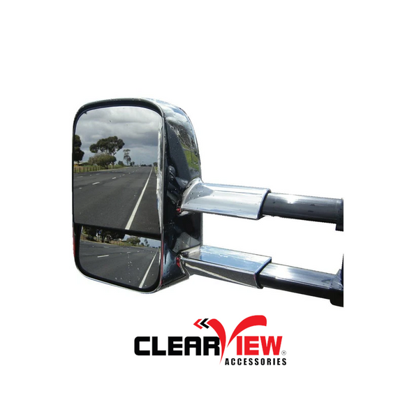 Clearview CV-TP-120S-EC Towing Mirrors for Toyota Prado 120 Series [Electric; Chrome]