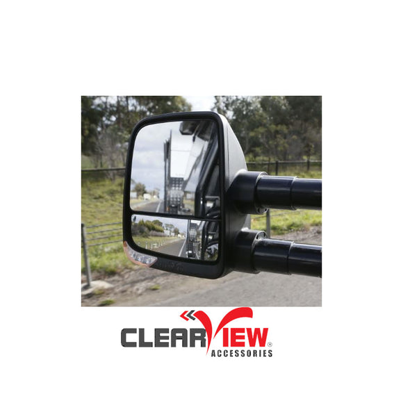 Clearview CVNG-FM-RB-EB Towing Mirrors for Ford Ranger & Mazda BT-50 [Next Gen; Pair; Electric; Black]