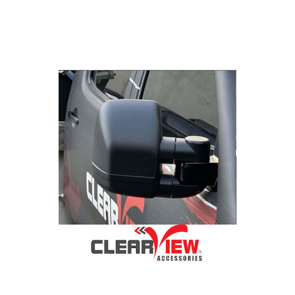 Clearview CVNG-MT-2015-HFIEB Towing Mirrors [Next Gen; Pair; Heated; Power-fold; Multi-Signal Module; Electric; Black] - Mitsubishi Triton & Pajero Sport