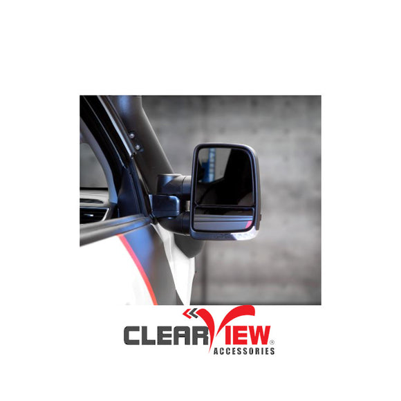 Clearview CVNG-MT-2015-HFSIEB Towing Mirrors [Next Gen; Pair; Heated; Power-fold; BSM; Multi-Signal Module; Electric; Black] - Mitsubishi Triton & Pajero Sport