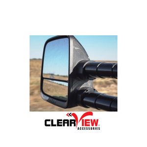 Clearview CVNG-NP-Y62-HIEB Towing Mirrors for Nissan Patrol Y62 [Next Gen; Pair; Heated; Multi-Signal Module; Electric; Black]