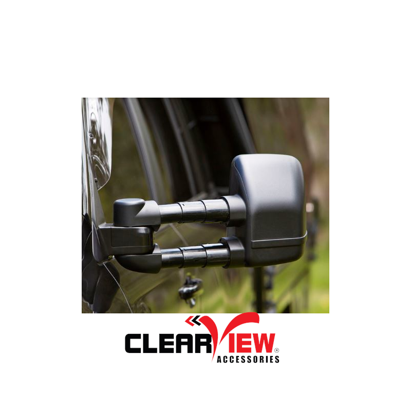 Clearview CVNG-NP-Y62-HYIEB Towing Mirrors for Nissan Patrol Y62 [Next Gen; Pair; Heated; Memory; Multi-Signal Module; Electric; Black]
