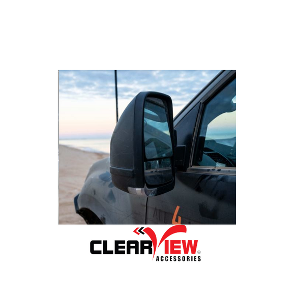 Clearview CVNG-TH-2015-FIEB Towing Mirrors [Next Gen; Pair; Power-Fold; Multi-Signal Module; Electric, Black] - Toyota Hilux & Fortuner
