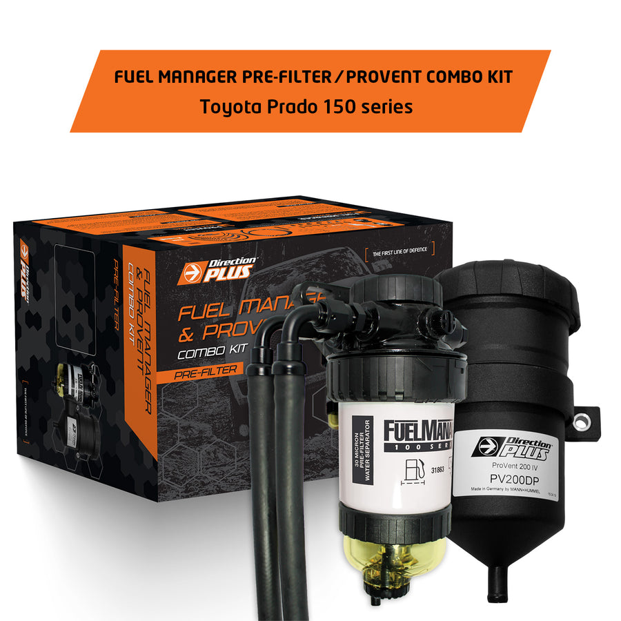 Direction Plus Fuel Manager Pre-Filter and Provent Oil Kit Prado 150 Series