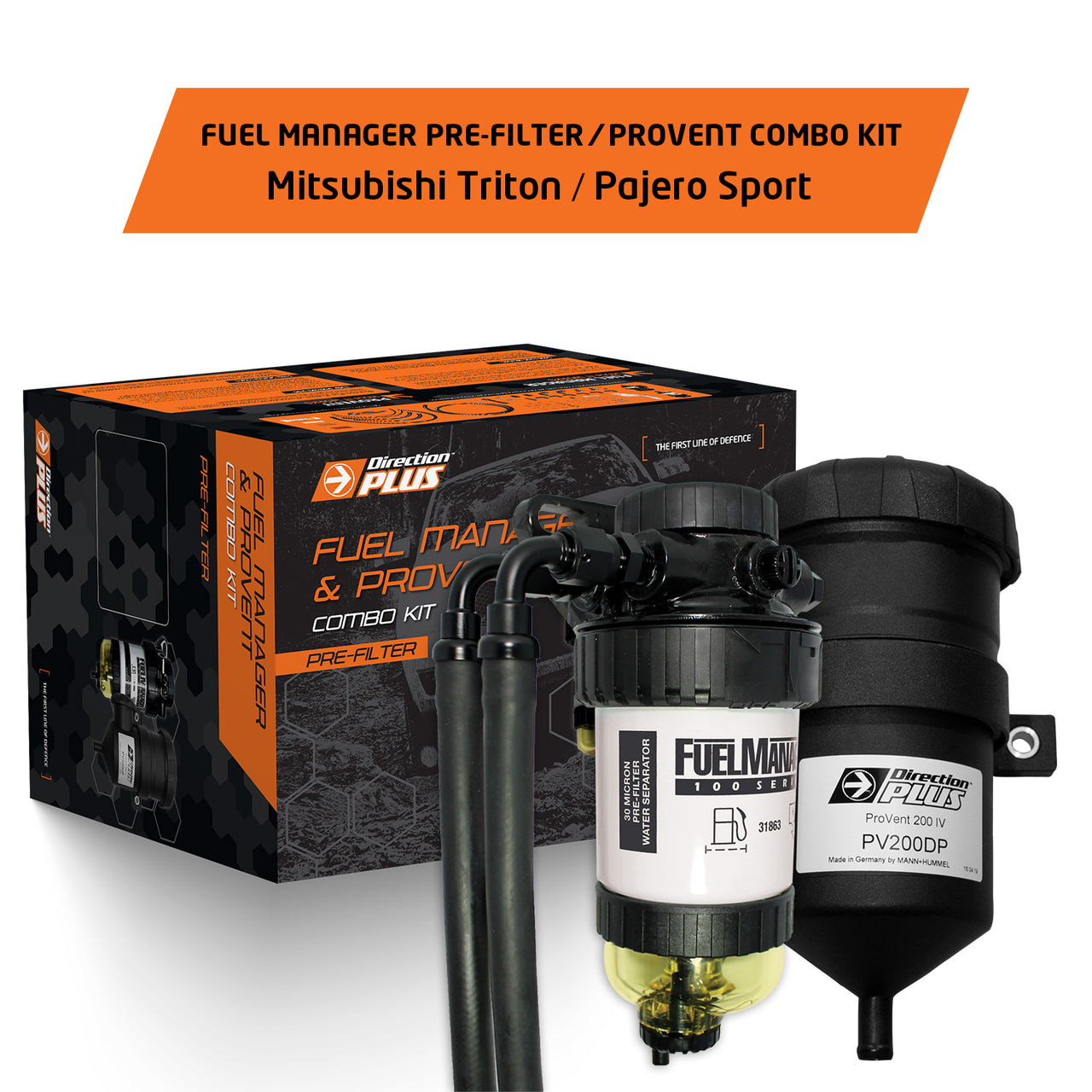 DIRECTION-PLUS Fuel Manager Pre-Filter Provent Oil Kit Pajero Sport - FMPV629DPC
