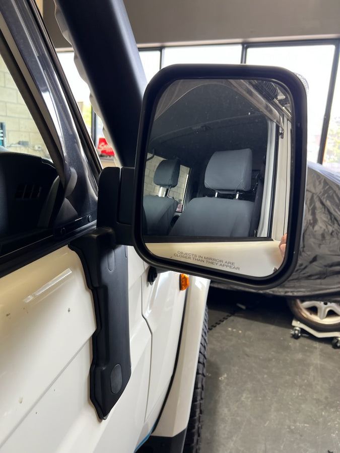 MSA TM401 Toyota Landcruiser LC70-LC79 Series Towing Mirrors (Chrome Big Base) 1984-Current