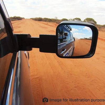 MSA TM1605 – MAZDA BT50 TOWING MIRRORS (CHROME, ELECTRIC, HEATED, INDICATORS, BLIND SPOT MONITORING) 09/2020 TO CURRENT