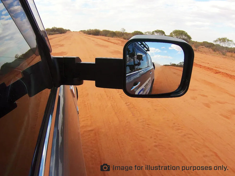 MSA TM1605 – MAZDA BT50 TOWING MIRRORS (CHROME, ELECTRIC, HEATED, INDICATORS, BLIND SPOT MONITORING) 09/2020 TO CURRENT