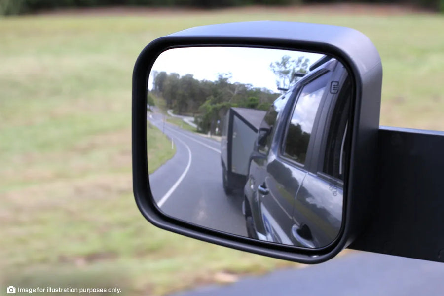 MSA TM1605 – MAZDA BT50 TOWING MIRRORS (CHROME, ELECTRIC, HEATED, INDICATORS, BLIND SPOT MONITORING) 09/2020 TO CURRENT