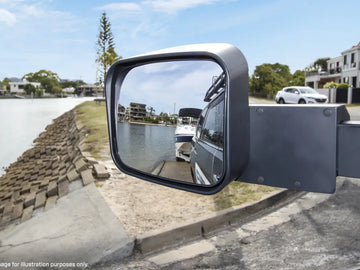 TM1202 – MITSUBISHI PAJERO SPORT TOWING MIRRORS (BLACK, ELECTRIC, INDICATORS, BLIND SPOT MONITORING) 2015-CURRENT