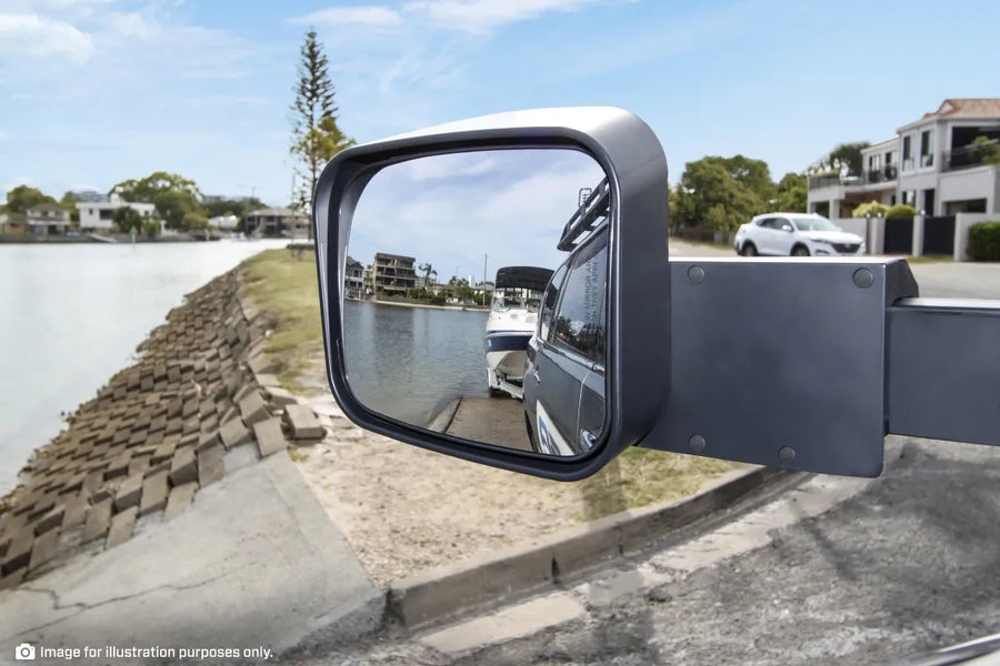 MSA TM1603 – MAZDA BT50 TOWING MIRRORS (CHROME, ELECTRIC, INDICATORS, BLIND SPOT MONITORING) 09/2020 TO CURRENT