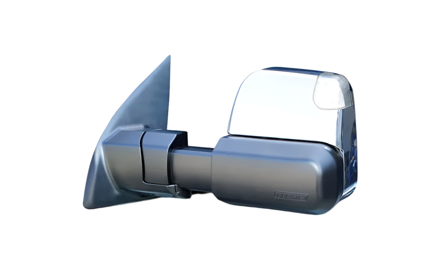 MSA PAJERO TOWING MIRRORS (10/2001-CURRENT) - TM2005 Chrome, Electric, Indicators, Heated