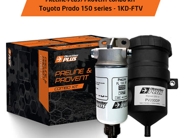 Direction-Plus Preline Pre Filter Provent Oil Kit Toyota Prado