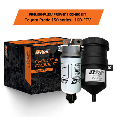 Direction Plus Preline Pre Filter Provent Oil Kit Toyota Prado