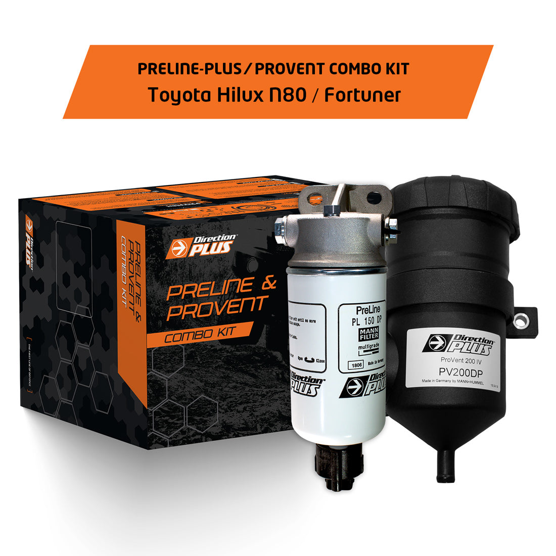DIRECTION-PLUS Preline Plus Pre Filter And Provent Oil Kit Hilux N80 - PLPV628DPC