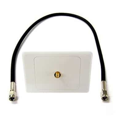 SMA Female Wall Plate (with SMA-to-SMA Cable)